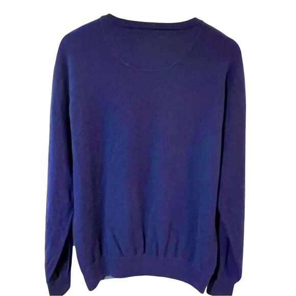 Orvis Men’s Cashmere V-Neck Sweater Blue Pullover Outdoors Quiet Luxury Grandpa - Picture 2 of 6